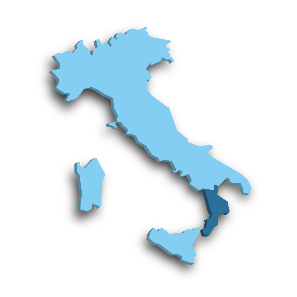 Die Region Kalabrien in Italien