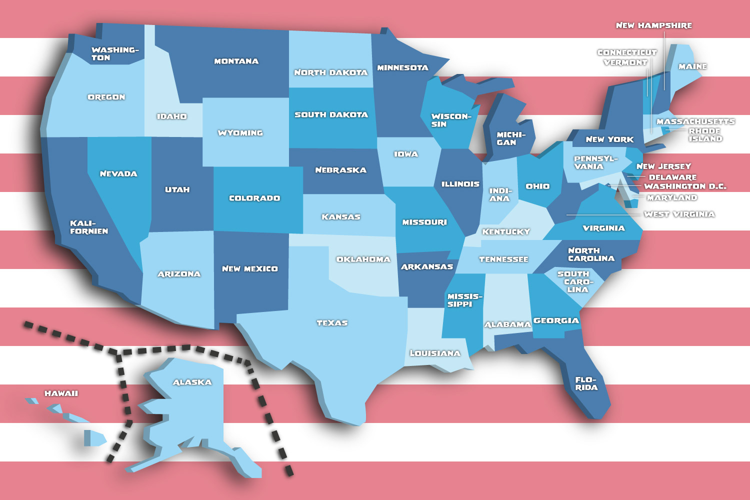 Staaten USA - Alle wichtigen Daten zu den US-Bundesstaaten