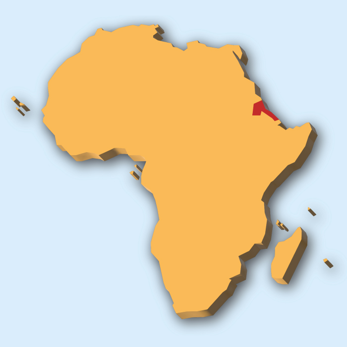 Lage des Lands Eritrea in Afrika