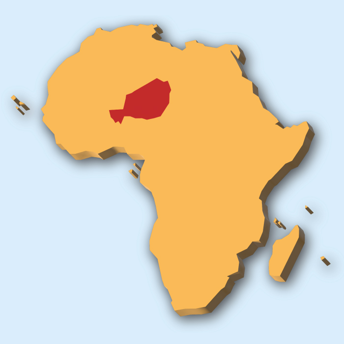 Lage des Lands Niger in Afrika