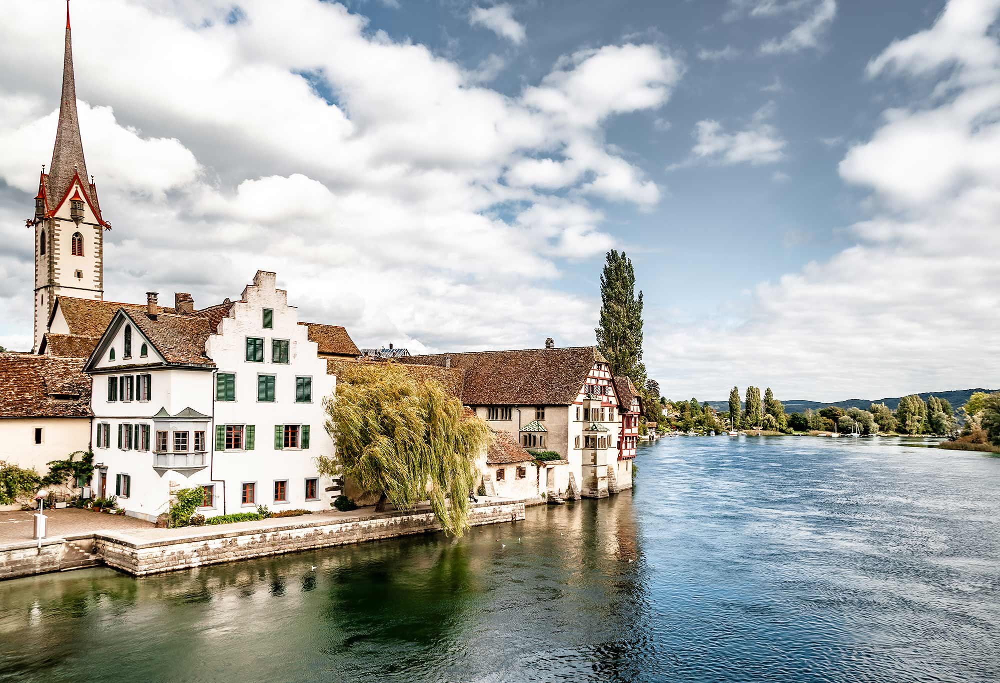 Im Bild ist Stein am Rhein zu sehen - eine Stadt in der Nähe von Konstanz.